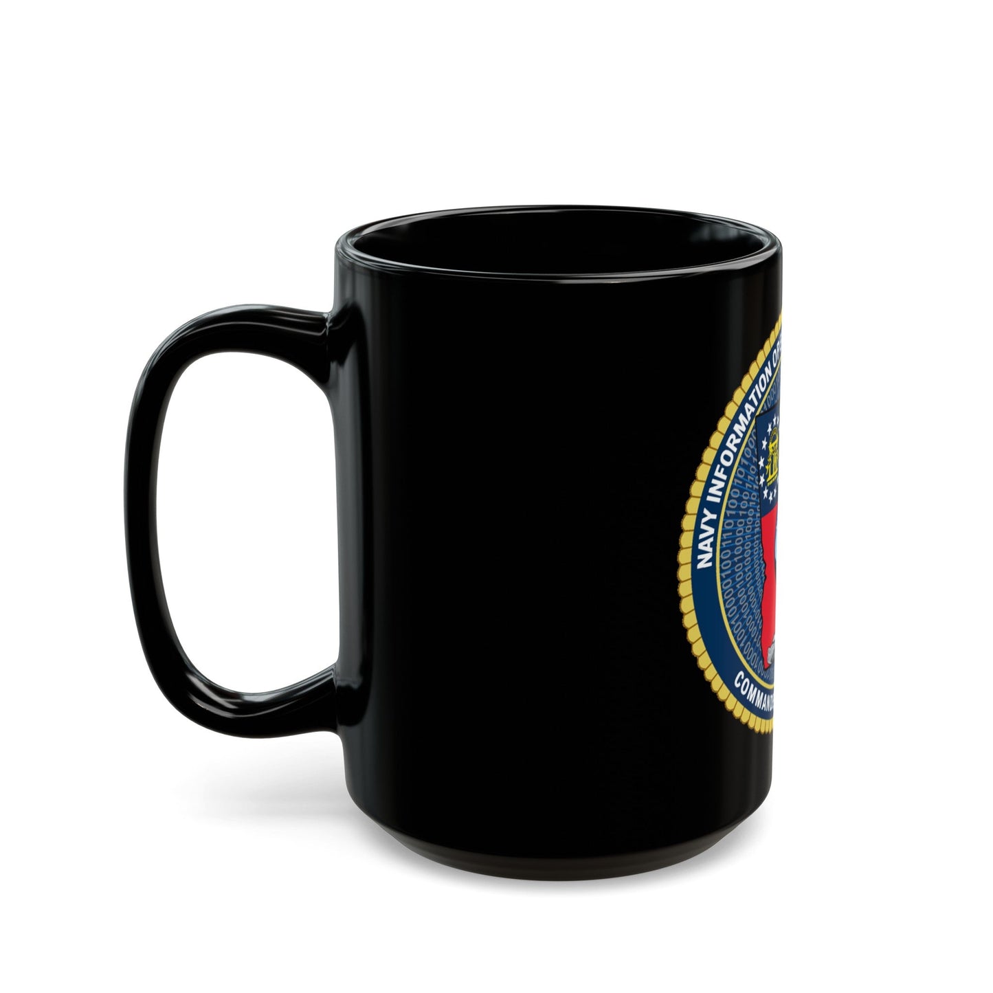 NIOC Georgia Commander Tenth Fleet (U.S. Navy) Black Coffee Mug-The Sticker Space