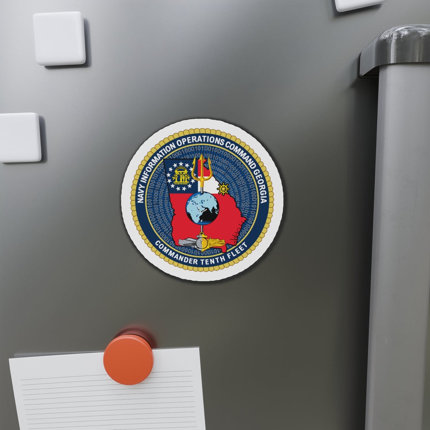 NIOC Georgia Commander Tenth Fleet (U.S. Navy) Die-Cut Magnet-The Sticker Space