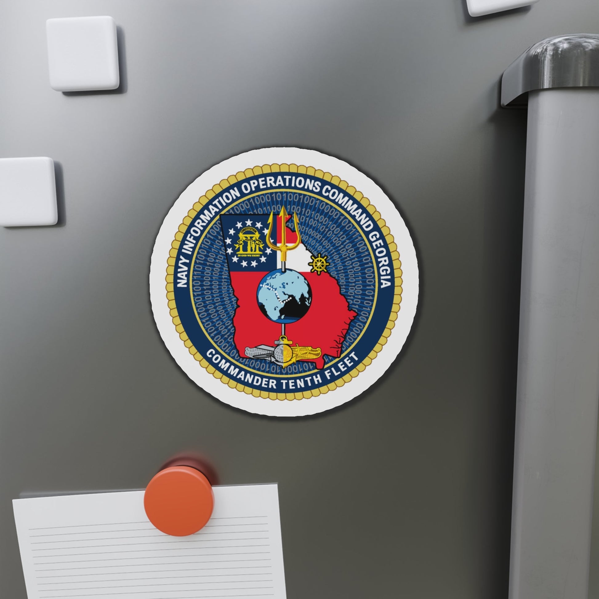 NIOC Georgia Commander Tenth Fleet (U.S. Navy) Die-Cut Magnet-The Sticker Space