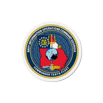 NIOC Georgia Commander Tenth Fleet (U.S. Navy) Die-Cut Magnet-5" x 5"-The Sticker Space