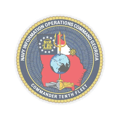 NIOC Georgia Commander Tenth Fleet (U.S. Navy) STICKER Vinyl Kiss-Cut Decal 6 Inch Transparent - The Sticker Space