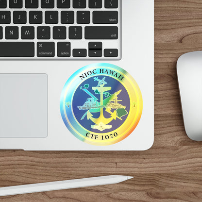 NIOC Hawaii CFT 1070 (U.S. Navy) Holographic STICKER Die-Cut Vinyl Decal-The Sticker Space