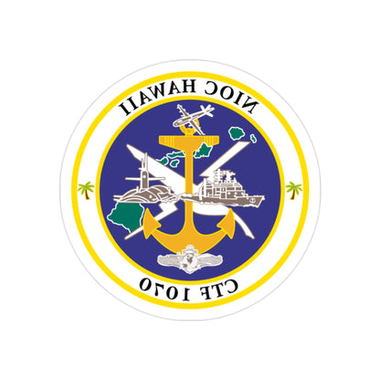 NIOC Hawaii CFT 1070 (U.S. Navy) REVERSE PRINT Transparent STICKER-2 Inch-The Sticker Space