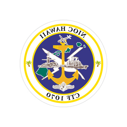 NIOC Hawaii CFT 1070 (U.S. Navy) REVERSE PRINT Transparent STICKER-3 Inch-The Sticker Space