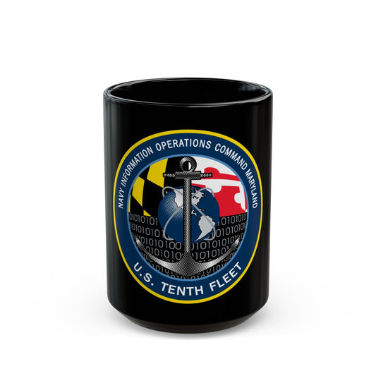 NIOC Maryland (U.S. Navy) Black Coffee Mug-15oz-The Sticker Space