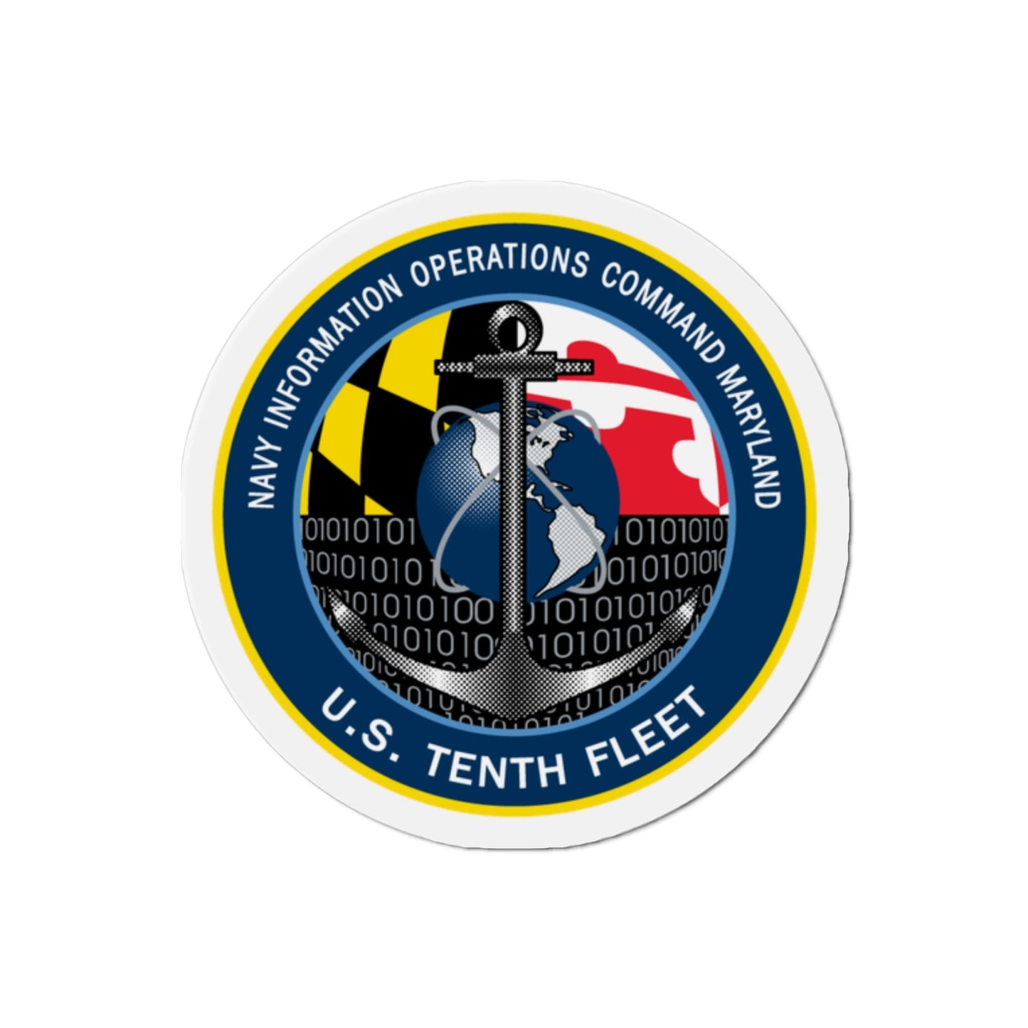 NIOC Maryland (U.S. Navy) Die-Cut Magnet-2" x 2"-The Sticker Space