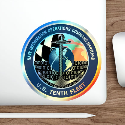 NIOC Maryland (U.S. Navy) Holographic STICKER Die-Cut Vinyl Decal-The Sticker Space