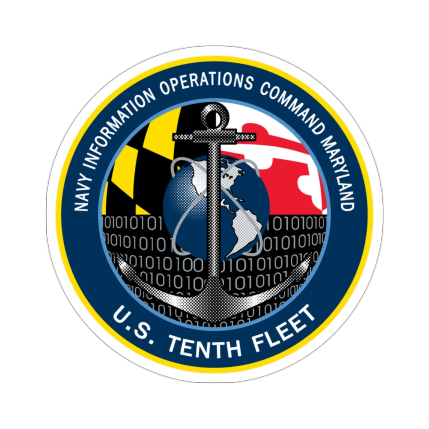 NIOC Maryland (U.S. Navy) STICKER Vinyl Die-Cut Decal-2 Inch-The Sticker Space