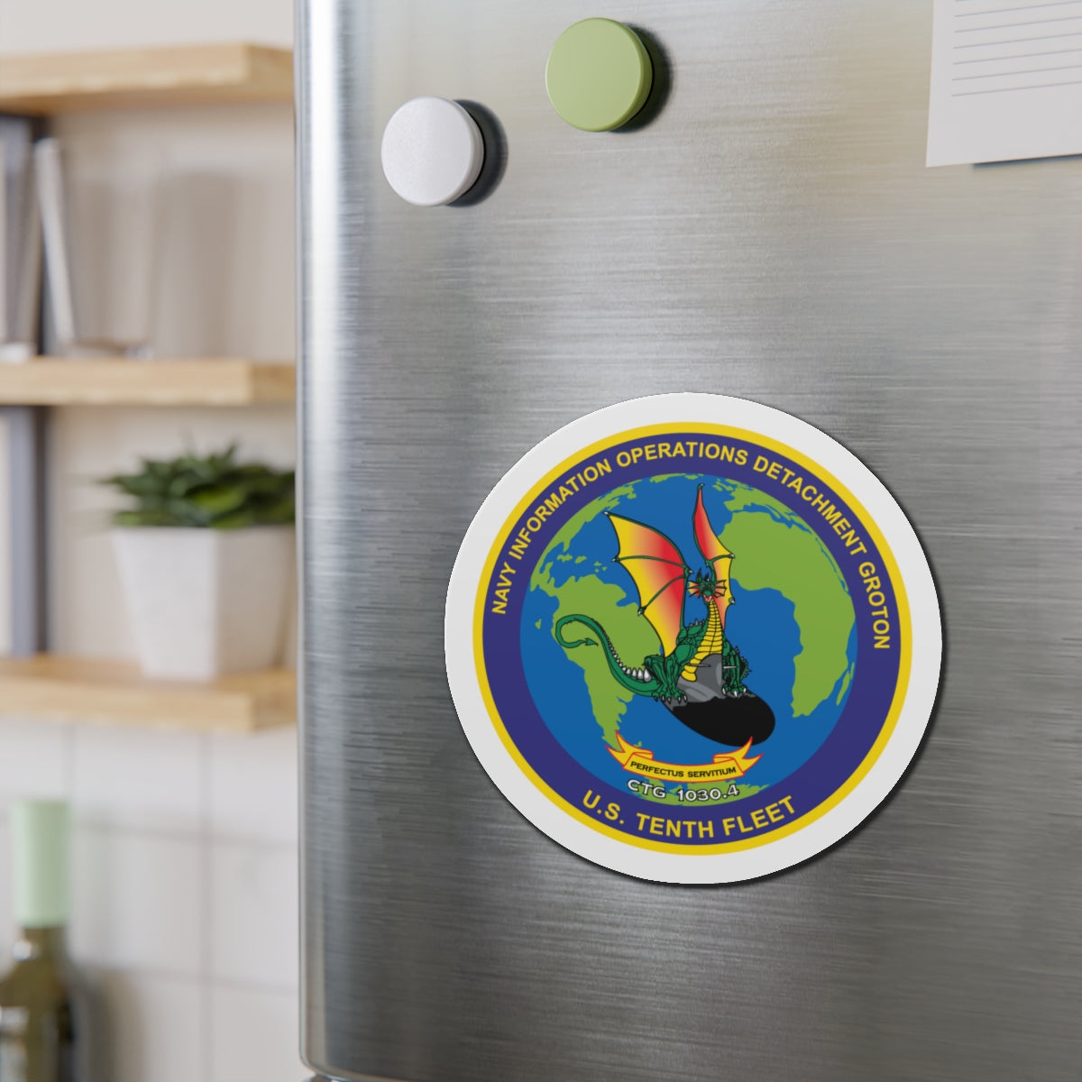 NIOD Navy Info Oper Detachment Groton 10th Fleet (U.S. Navy) Die-Cut Magnet-The Sticker Space