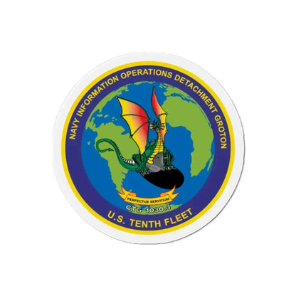 NIOD Navy Info Oper Detachment Groton 10th Fleet (U.S. Navy) Refrigerator Magnet 2 Inch - The Sticker Space