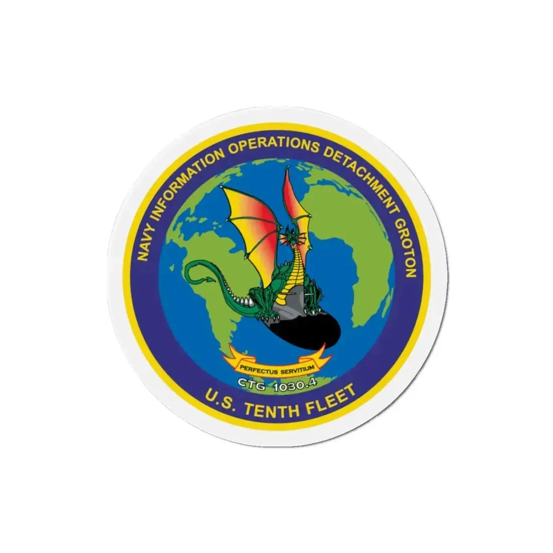 NIOD Navy Info Oper Detachment Groton 10th Fleet (U.S. Navy) Refrigerator Magnet 3 Inch - The Sticker Space