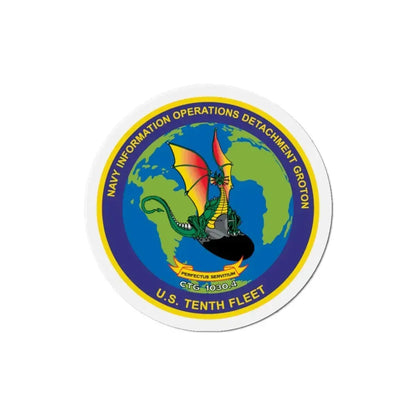 NIOD Navy Info Oper Detachment Groton 10th Fleet (U.S. Navy) Refrigerator Magnet 5 Inch - The Sticker Space