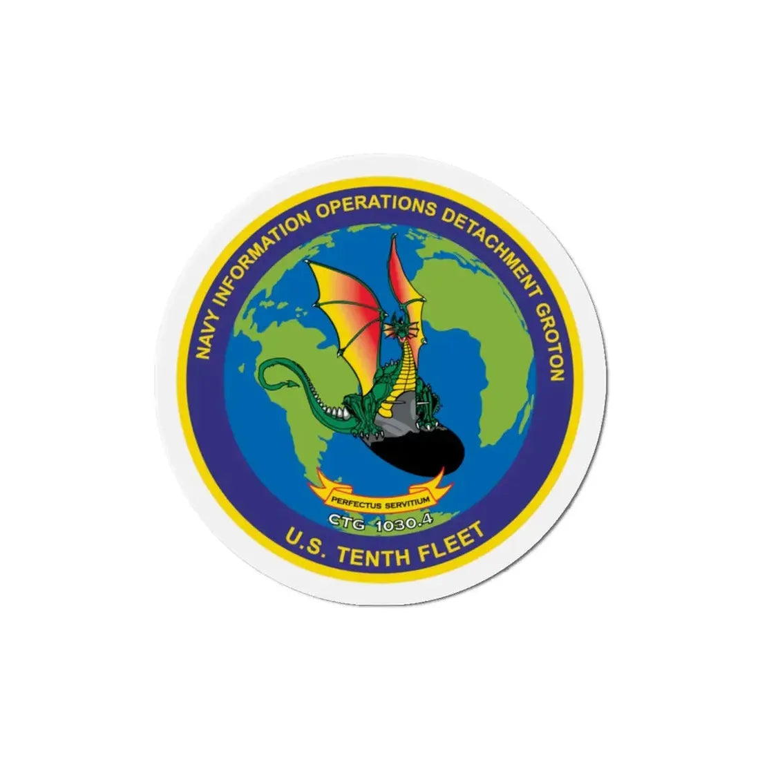 NIOD Navy Info Oper Detachment Groton 10th Fleet (U.S. Navy) Refrigerator Magnet - The Sticker Space