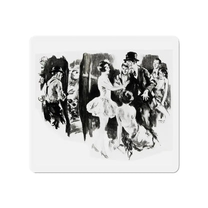 Nippy and Nell (1), Liberty magazine, March 2, 1929 (Magazine Illustration) Refrigerator Magnet 4 Inch - The Sticker Space