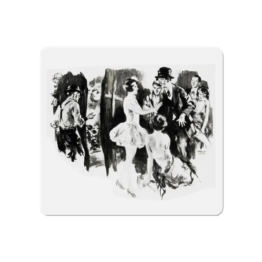 Nippy and Nell (1), Liberty magazine, March 2, 1929 (Magazine Illustration) Refrigerator Magnet 6 Inch - The Sticker Space