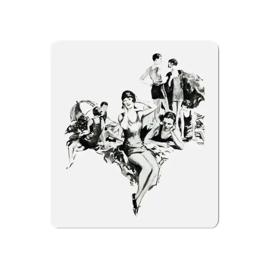 Nippy and Nell (2), Liberty magazine, March 2, 1929 (Magazine Illustration) Refrigerator Magnet - The Sticker Space