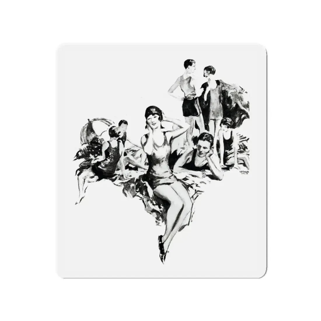 Nippy and Nell (2), Liberty magazine, March 2, 1929 (Magazine Illustration) Refrigerator Magnet - The Sticker Space