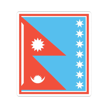 Nishankalika Flag of Bagale Thapa clan (Nepal) STICKER Vinyl Kiss-Cut Decal 6 Inch White - The Sticker Space