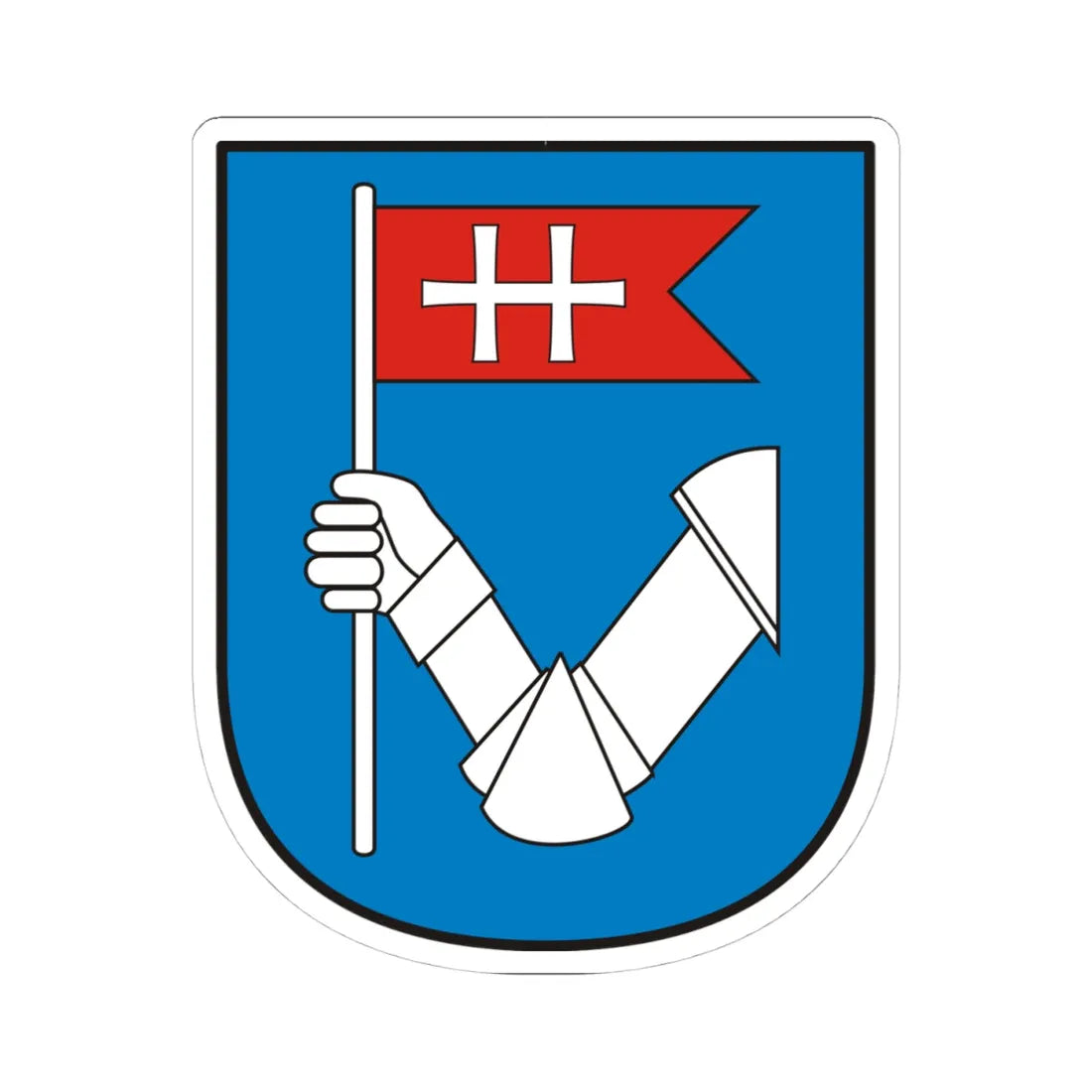 Nitra CoA (Slovakia) (Coat of Arms) STICKER Vinyl Kiss-Cut Decal 4 Inch White - The Sticker Space