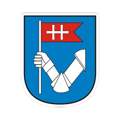 Nitra CoA (Slovakia) (Coat of Arms) STICKER Vinyl Kiss-Cut Decal 4 Inch White - The Sticker Space