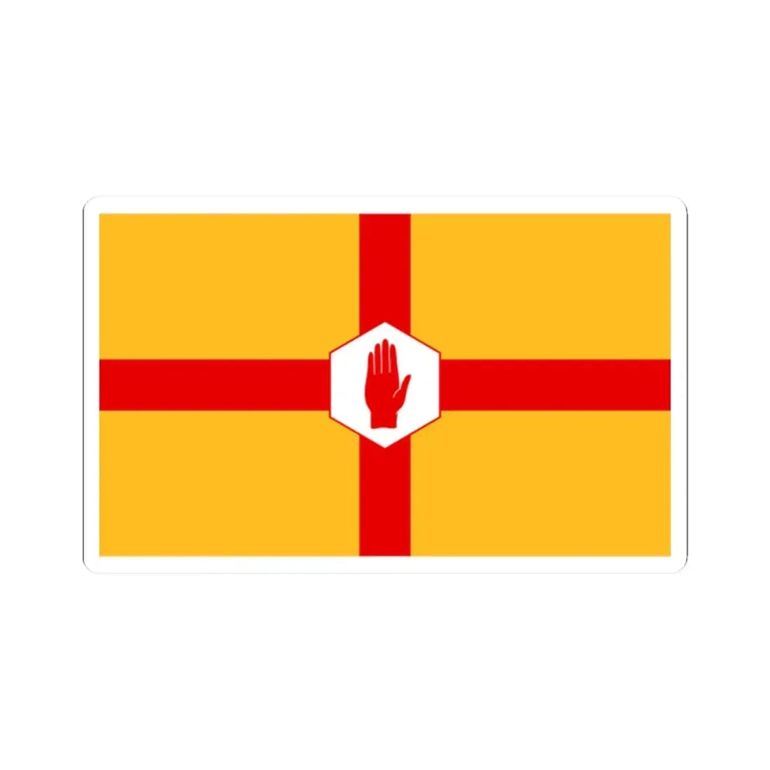 Niulstermergehexagon (Ireland) STICKER Vinyl Kiss-Cut Decal 2 Inch White - The Sticker Space