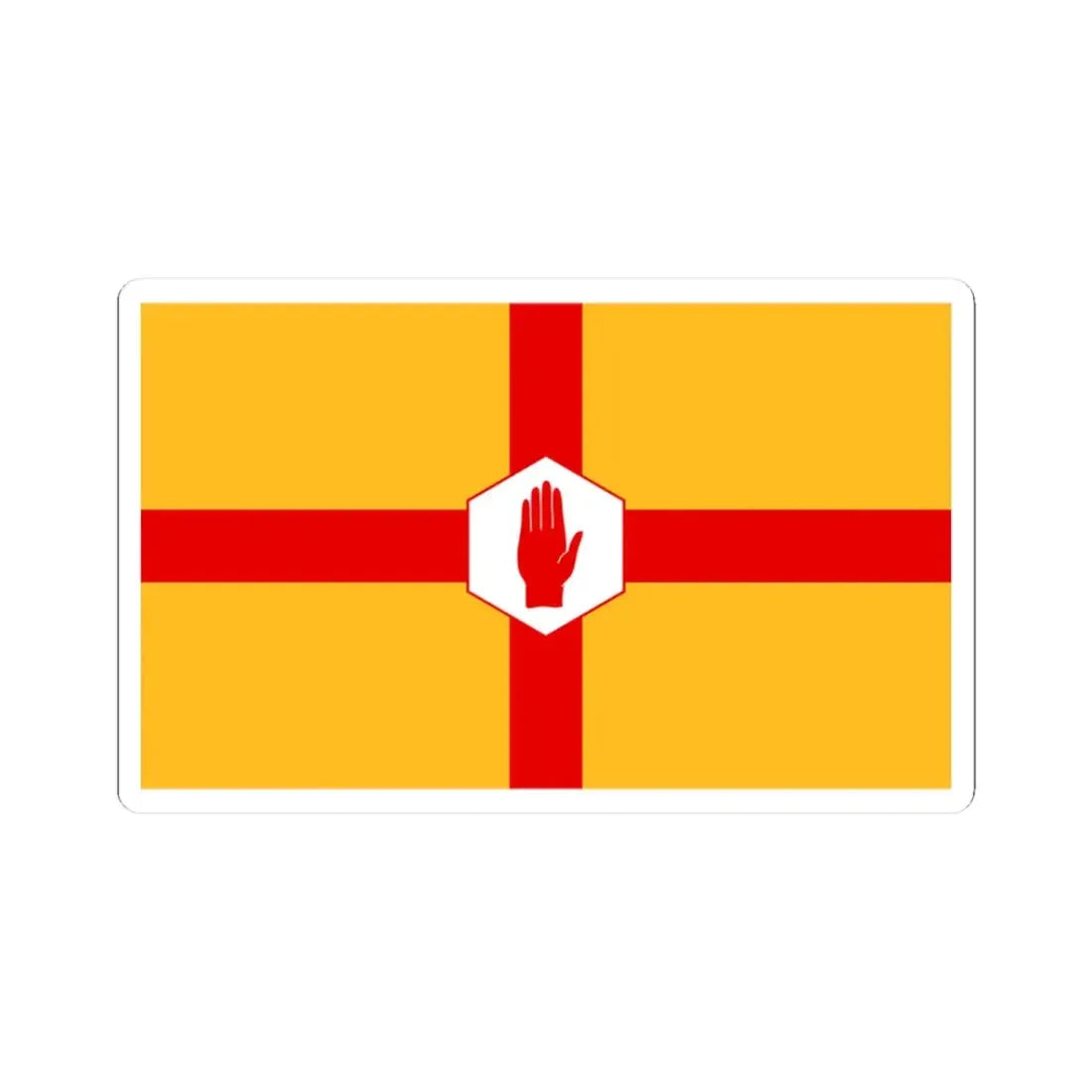 Niulstermergehexagon (Ireland) STICKER Vinyl Kiss-Cut Decal 3 Inch White - The Sticker Space