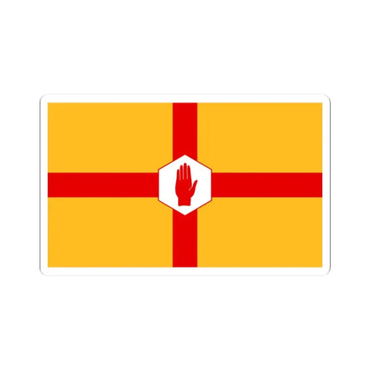Niulstermergehexagon (Ireland) STICKER Vinyl Kiss-Cut Decal 3 Inch White - The Sticker Space