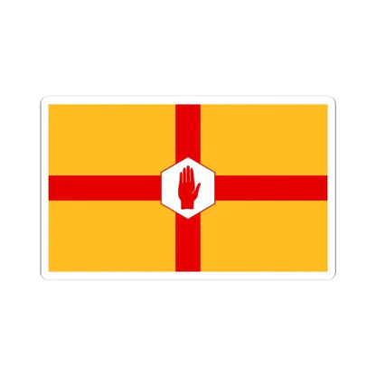 Niulstermergehexagon (Ireland) STICKER Vinyl Kiss-Cut Decal 4 Inch White - The Sticker Space