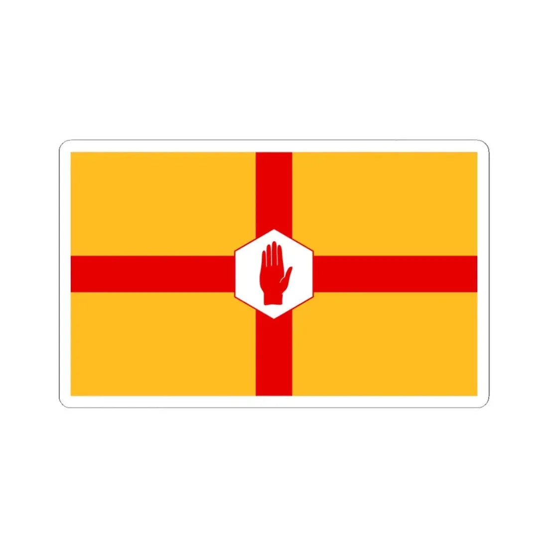 Niulstermergehexagon (Ireland) STICKER Vinyl Kiss-Cut Decal 6 Inch White - The Sticker Space