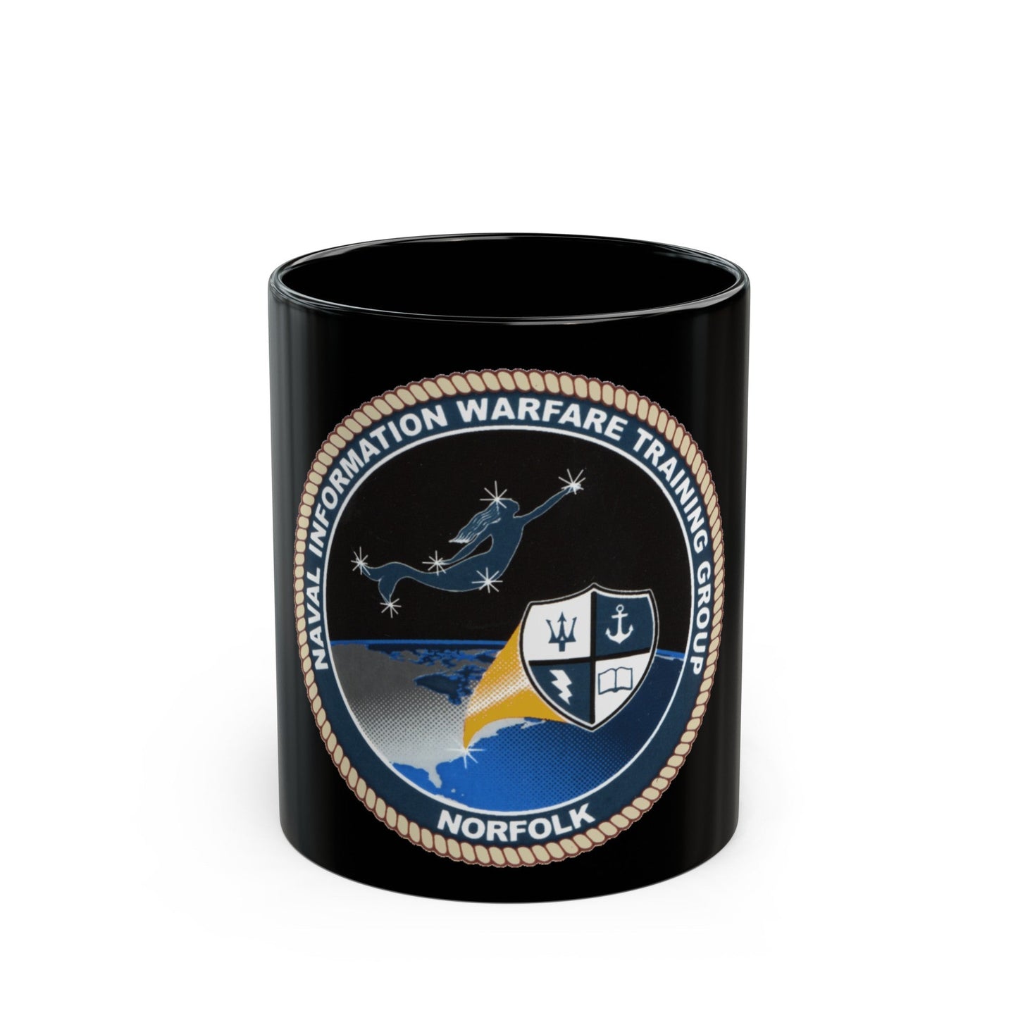 NIWTG Norfolk (U.S. Navy) Black Coffee Mug-11oz-The Sticker Space