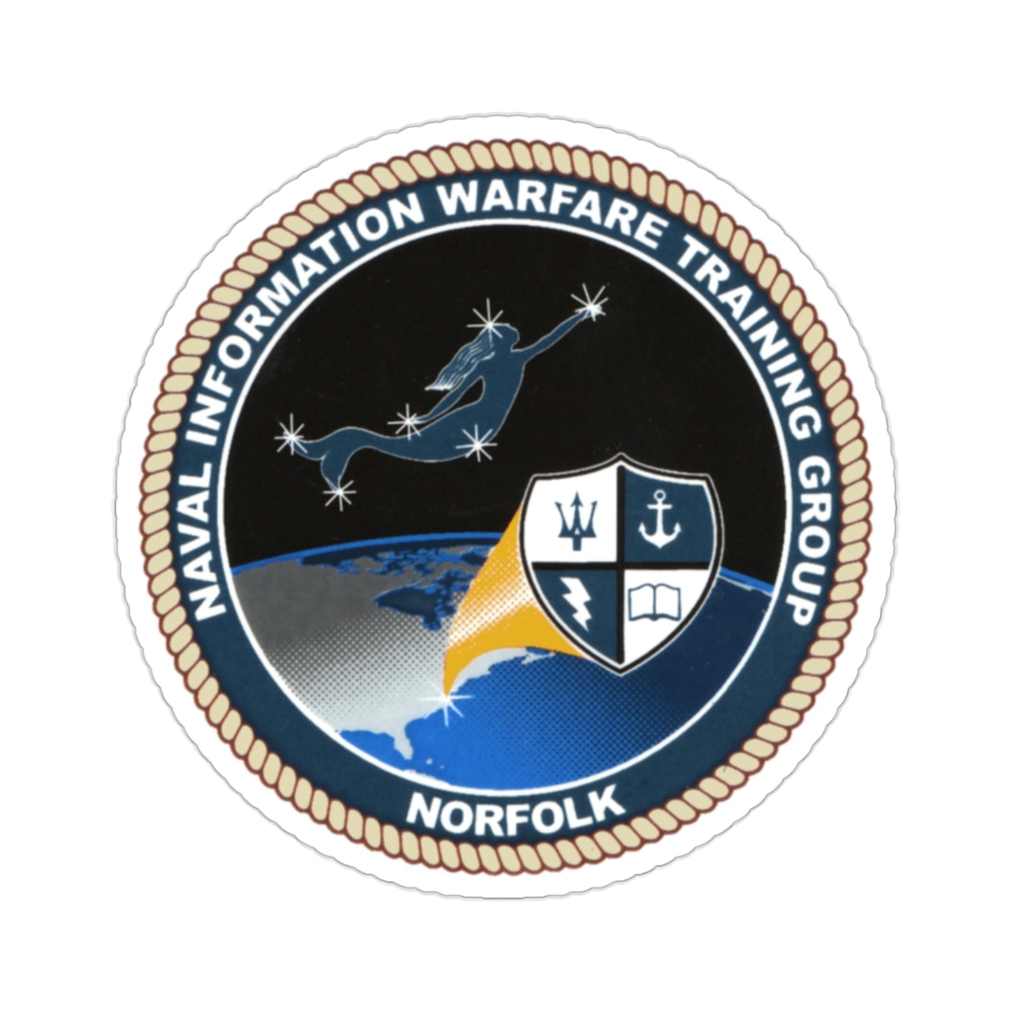 NIWTG Norfolk (U.S. Navy) STICKER Vinyl Die-Cut Decal-2 Inch-The Sticker Space