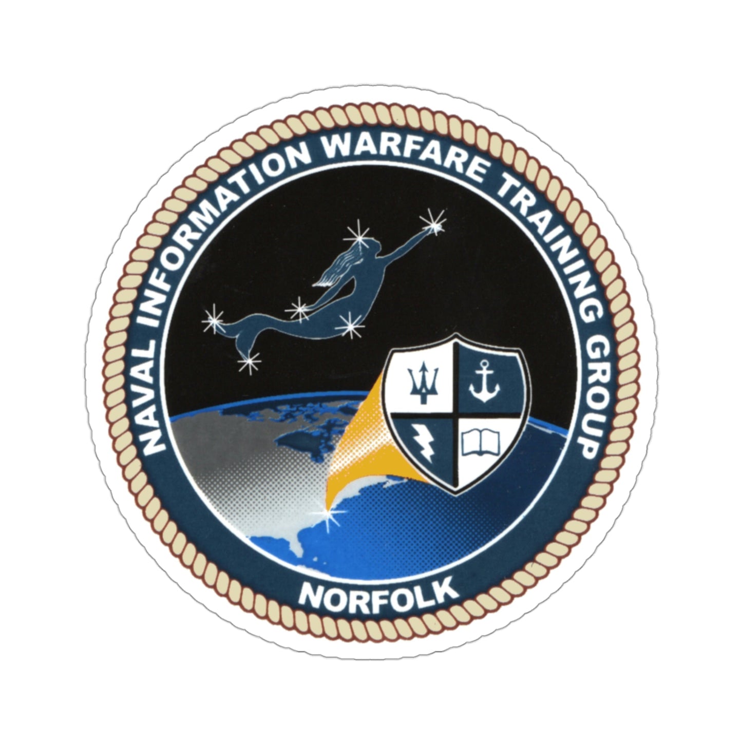 NIWTG Norfolk (U.S. Navy) STICKER Vinyl Die-Cut Decal-3 Inch-The Sticker Space