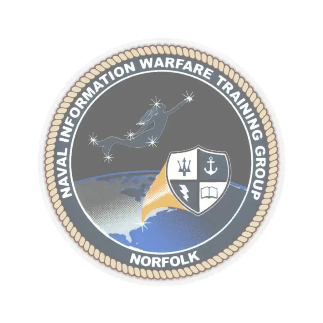 NIWTG Norfolk (U.S. Navy) STICKER Vinyl Kiss-Cut Decal 3 Inch Transparent - The Sticker Space