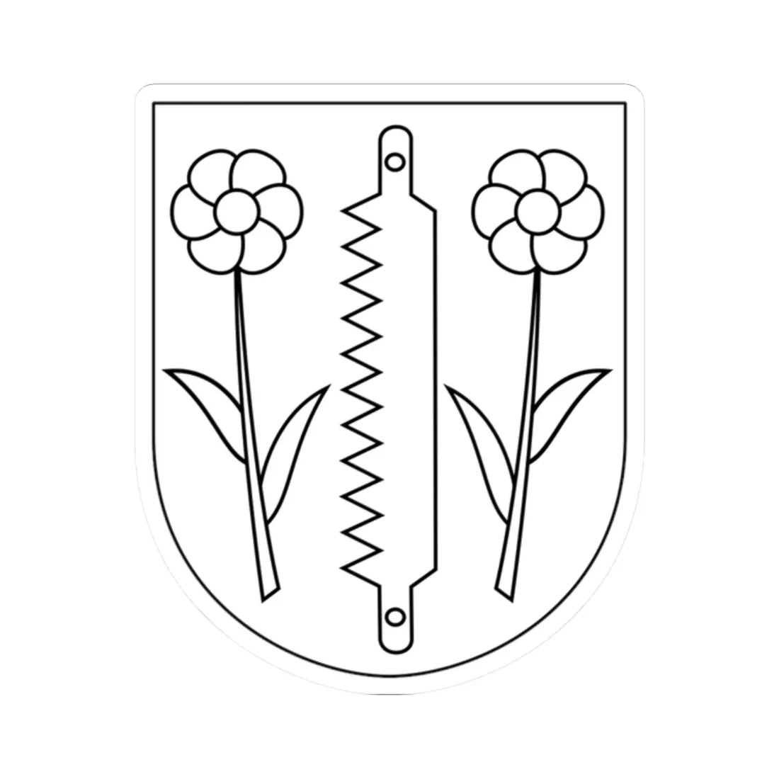 Njutånger vapen (Sweden) (Coat of Arms) STICKER Vinyl Kiss-Cut Decal 2 Inch White - The Sticker Space