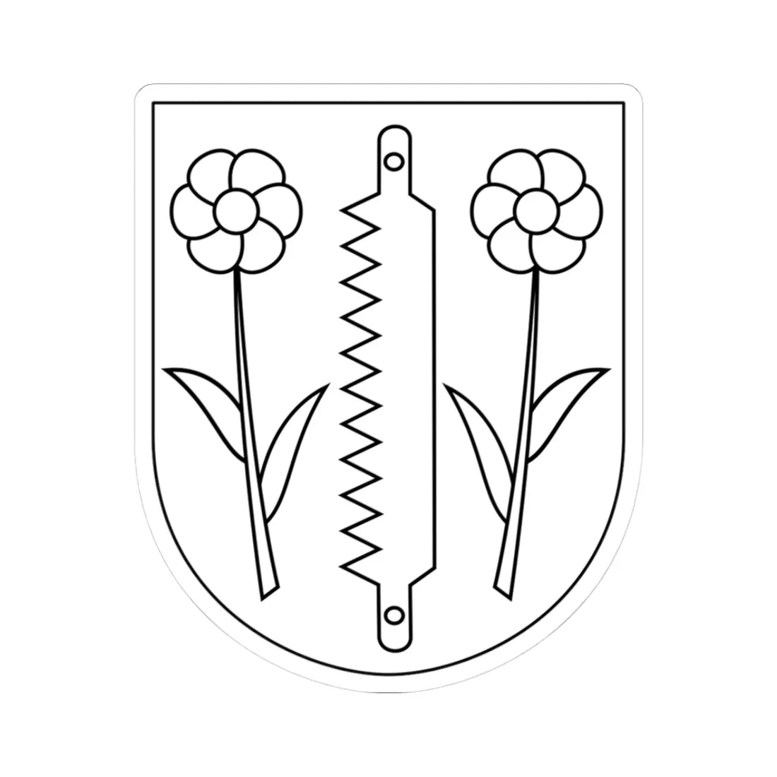 Njutånger vapen (Sweden) (Coat of Arms) STICKER Vinyl Kiss-Cut Decal 3 Inch White - The Sticker Space