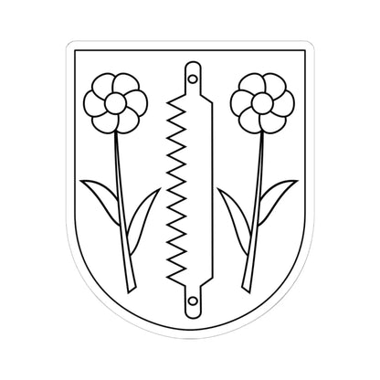 Njutånger vapen (Sweden) (Coat of Arms) STICKER Vinyl Kiss-Cut Decal 6 Inch White - The Sticker Space