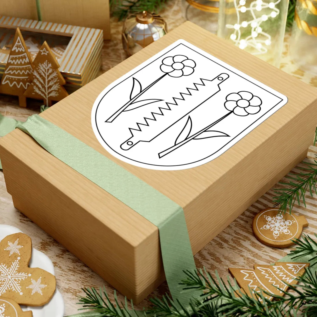 Njutånger vapen (Sweden) (Coat of Arms) STICKER Vinyl Kiss-Cut Decal - The Sticker Space