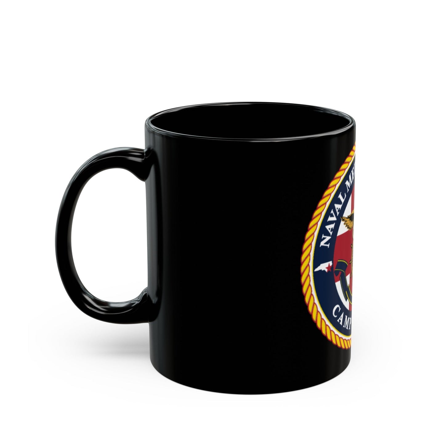 NMC CAMP LEJEUNE (U.S. Navy) Black Coffee Mug-The Sticker Space