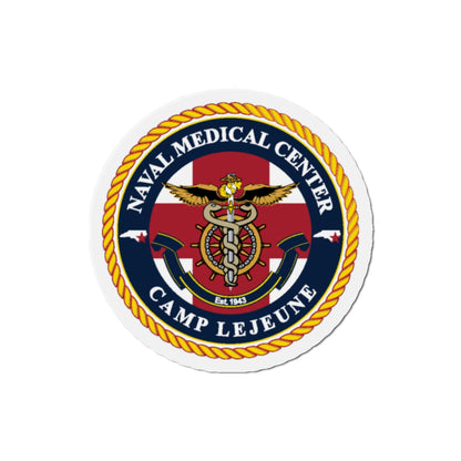 NMC CAMP LEJEUNE (U.S. Navy) Die-Cut Magnet-3" x 3"-The Sticker Space