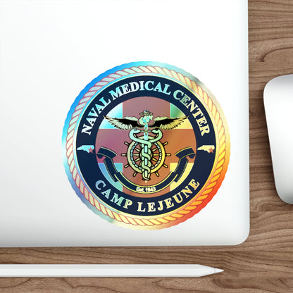 NMC CAMP LEJEUNE (U.S. Navy) Holographic STICKER Die-Cut Vinyl Decal-The Sticker Space