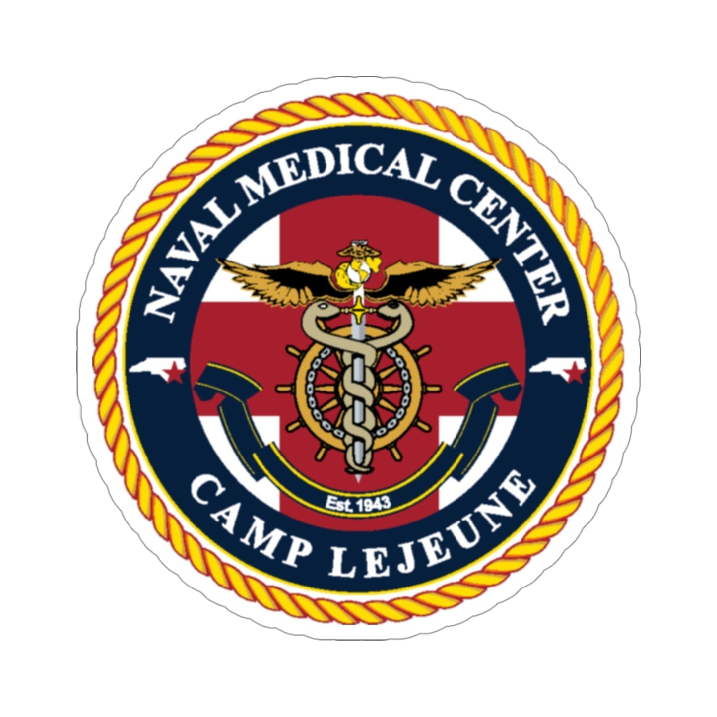 NMC CAMP LEJEUNE (U.S. Navy) STICKER Vinyl Die-Cut Decal-3 Inch-The Sticker Space