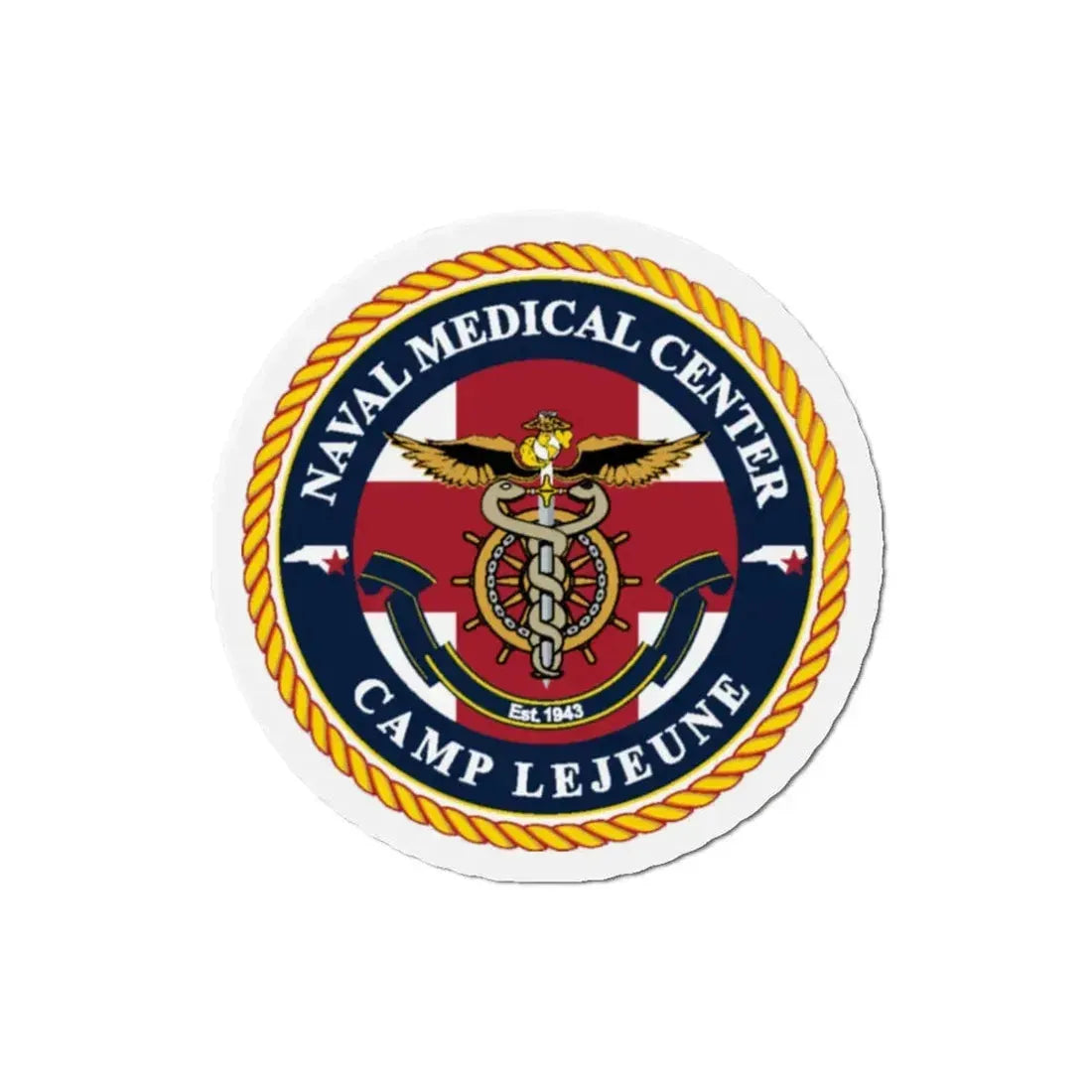 NMC CAMP LEJEUNE (U.S. Navy) Refrigerator Magnet 3 Inch - The Sticker Space