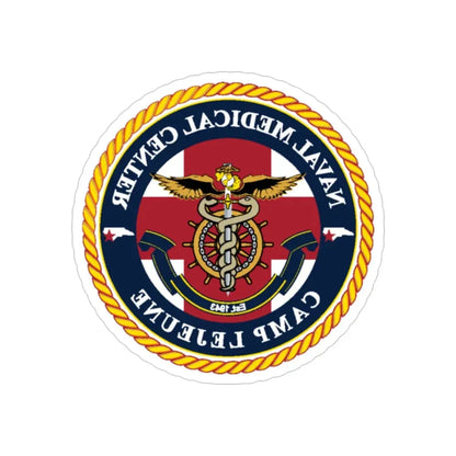 NMC CAMP LEJEUNE (U.S. Navy) REVERSE PRINT Transparent Die-Cut STICKER - The Sticker Space
