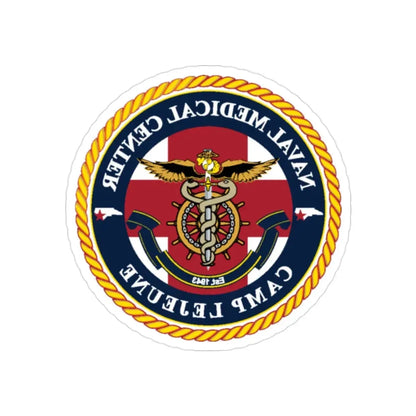 NMC CAMP LEJEUNE (U.S. Navy) REVERSE PRINT Transparent Die-Cut STICKER - The Sticker Space