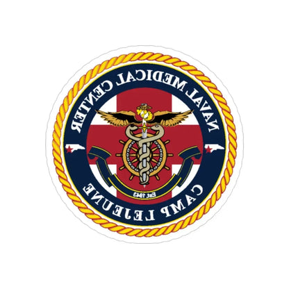 NMC CAMP LEJEUNE (U.S. Navy) REVERSE PRINT Transparent Die-Cut STICKER - The Sticker Space