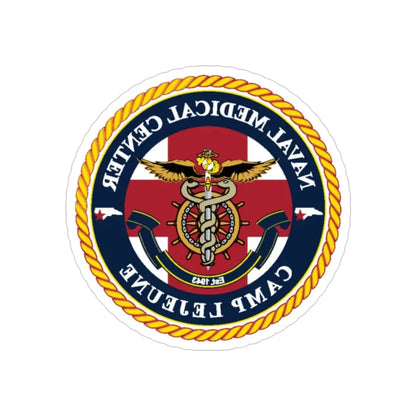 NMC CAMP LEJEUNE (U.S. Navy) REVERSE PRINT Transparent Die-Cut STICKER - The Sticker Space