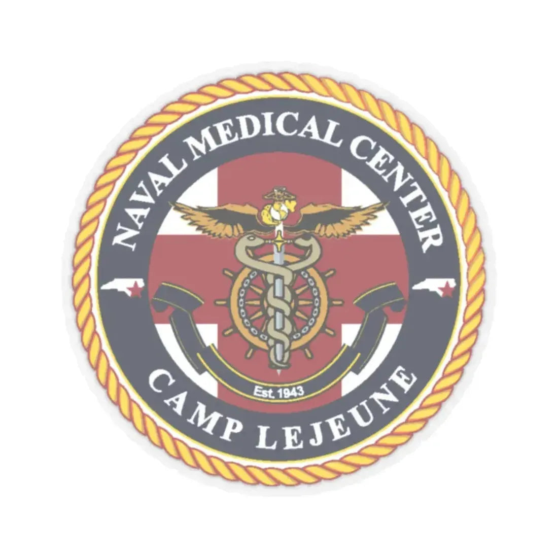 NMC CAMP LEJEUNE (U.S. Navy) STICKER Vinyl Kiss-Cut Decal 6 Inch Transparent - The Sticker Space