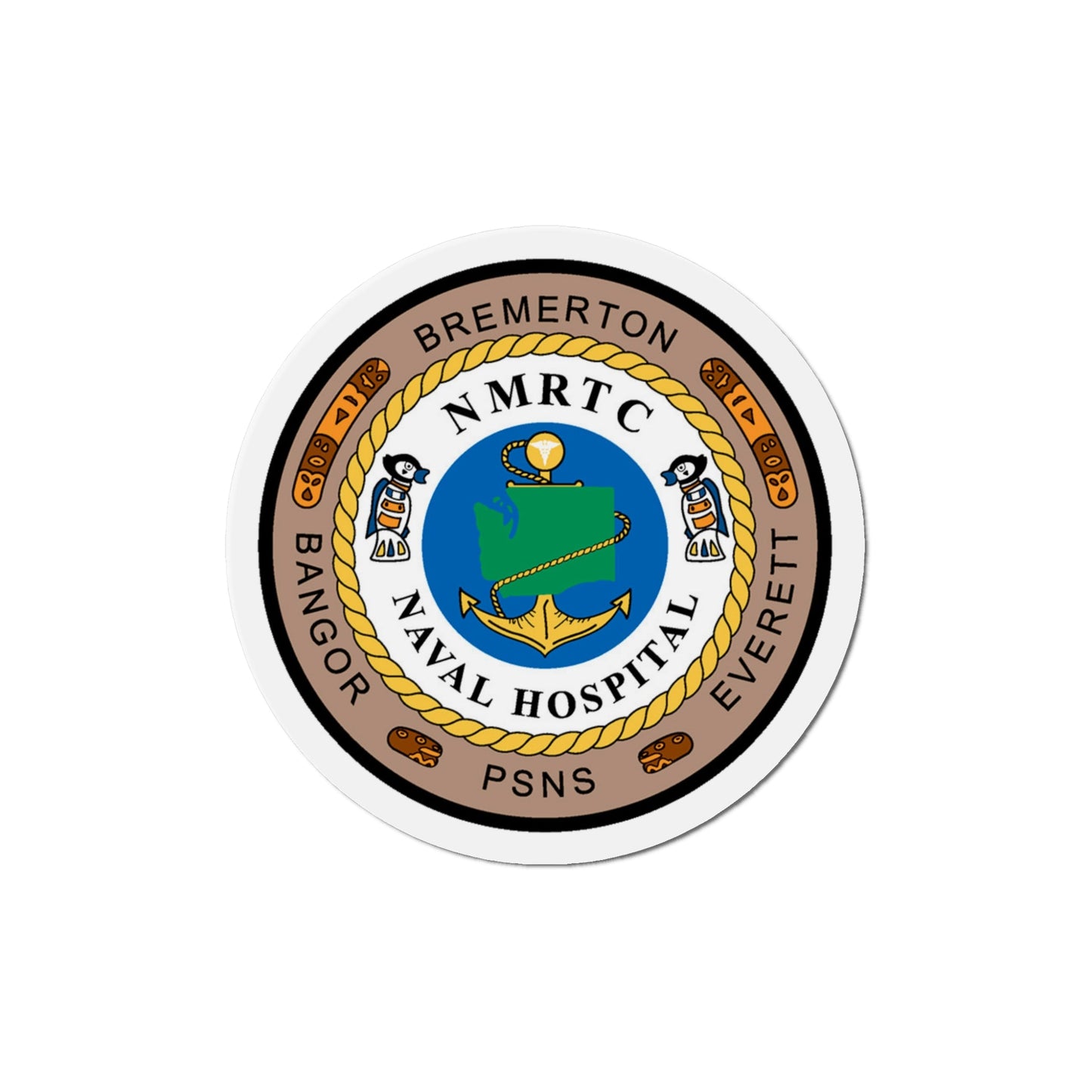 NMRTC Naval Hospital Bremerton (U.S. Navy) Die-Cut Magnet-5" x 5"-The Sticker Space