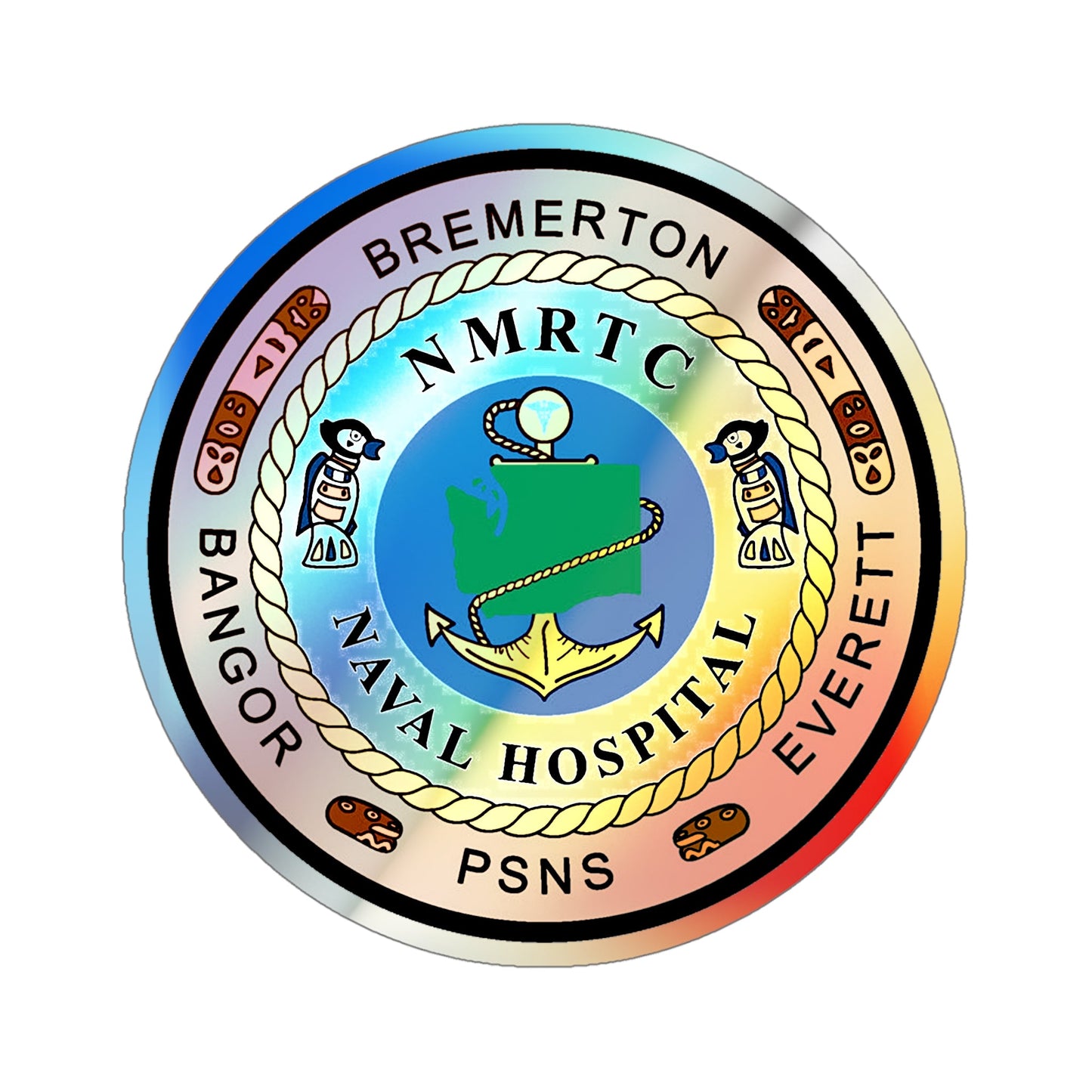 NMRTC Naval Hospital Bremerton (U.S. Navy) Holographic STICKER Die-Cut Vinyl Decal-5 Inch-The Sticker Space