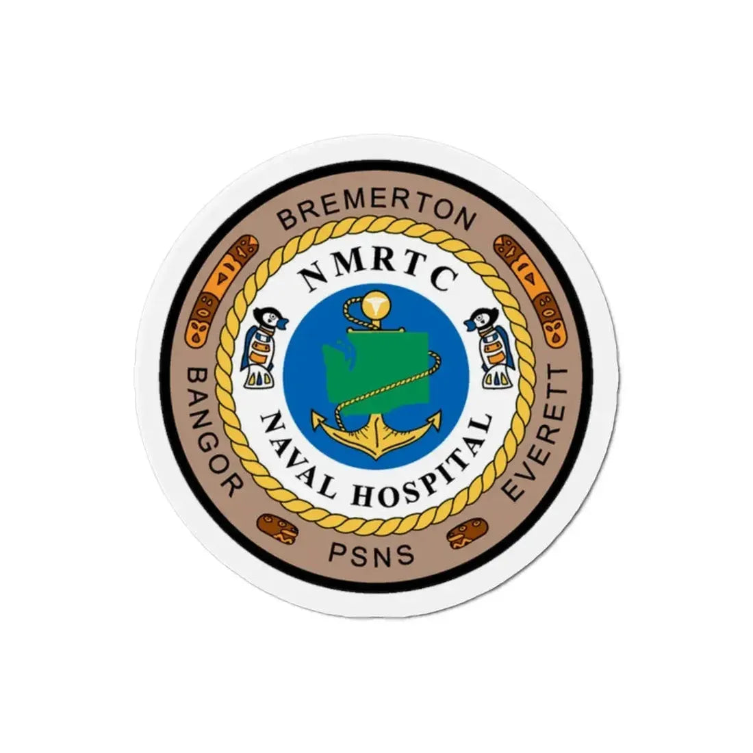 NMRTC Naval Hospital Bremerton (U.S. Navy) Refrigerator Magnet 2 Inch - The Sticker Space